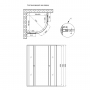 Душевая кабина Lidz Wieza SC80x80.SAT.HIGH.L, стекло Linie 4 мм без поддона