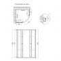 Душевая кабина Lidz Latwa SC90x90.SAT.LOW.GR, стекло тонированное 4 мм без поддона