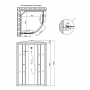 Душевой бокс Lidz Tani SB80x80.SAT.LOW.FR, стекло Frost 4 мм без поддона