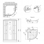 Душевой бокс Lidz Tani SB80x80.SAT.LOW.FB Fabric