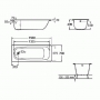 Стальная ванна Roca Contesa 150х70 A236060000+A291021000