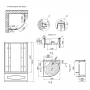 Душевая кабина Lidz Latwa SC80x80.SAT.HIGH.TR