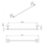 Держатель полотенец Volle CUADRO (2536.260104)