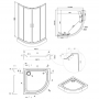 Набор Q-tap душевая кабина Taurus BLA1099AC6 Clear + поддон Uniarc 309915