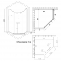 Душевая кабина Lidz Dozorca SC90x90.BLA.LOW.TR, стекло прозрачное 6 мм