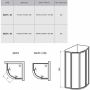 Душевой уголок полукруглый Ravak Supernova SKCP4-90 сатин+транспарент