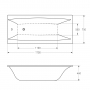 Ванна акриловая Volle Solo, 170х75 см (1210.007507)