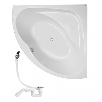 Ванна акриловая Kolo Inspiration, 140x140 (XWN3040000) + сифон для ванны