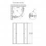 Душевая кабина Lidz Wieza SC80x80.SAT.LOW.L, стекло Linie 4 мм без поддона