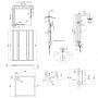 Готове рішення Qtap 7: Душ. кабіна квадратна, 90x90 + Піддон + Душ. панель + Змішувач для душу