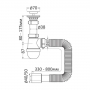 Сифон для умывальника RJ RSW405080-2