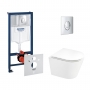 Набор инсталляция 4 в 1 Grohe Rapid SL 38721001 + унитаз с сиденьем Qtap Scorpio QT1433053ERW