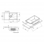 Кухонная мойка Qtap D7844BL 3.0/1.2 мм (QTD7844BLPVD12)