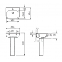 Умывальник с пьедесталом Imprese Laska i1108