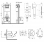 Комплект Qtap инсталляция Nest QTNESTM425M08CRM + унитаз с сиденьем Swan QT16335178W + набор для гигиенического душа со смесителем Inspai-Varius QTINSVARCRMV00440001