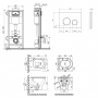 Набор Qtap инсталляция 4 в 1 с панелью смыва Nest (QT0133M425 + QT0111M11112CRM) + унитаз с сиденьем Aries QT0333063ERW