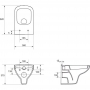 Унітаз підвісний Cersanit Colour Clean On з сидінням (K103-024)