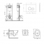 Набор Qtap инсталляция 4 в 1 с панелью смыва Nest (QT0133M425 + QT0111V1164GW) + унитаз с сиденьем Jay QT07335176W