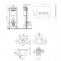 Набор Qtap инсталляция 4 в 1 с панелью смыва Nest (QT0133M425 + QT0111V1107GB) + унитаз с сиденьем Tern QT1733052ERMB