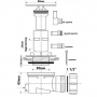 Сифон McALPINE HC252588B-ST для душевого поддона