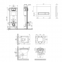 Набор Qtap инсталляция 4 в 1 с панелью смыва Nest (QT0133M425 + QT0133M425) + унитаз с сиденьем Cardinal QT0333063ERW