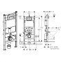 Инсталляция + унитаз: Geberit Duofix 458.126.00.1+Roca Meridian Rimless (A34H242000)