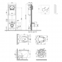Набор Qtap инсталляция 4 в 1 с панелью смыва Nest (QT0233M370 + QT0211P01V1176W) + унитаз с сиденьем Leo QT11331002ERW