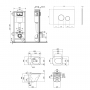 Набор Qtap инсталляция 4 в 1 с панелью смыва Nest (QT0133M425 + QT0111V1107GB) + унитаз с сиденьем Tern QT1733052ERMB