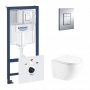 Набор инсталляция 5 в 1 Grohe Rapid SL 38827000 + унитаз с сиденьем Qtap Robin QT1333046ENRW