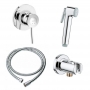 Комплект инсталляция Grohe Rapid SL 38722001 + унитаз с сиденьем Qtap Crow QT05335170W + набор для гигиенического душа со смесителем Grohe BauClassic 111048