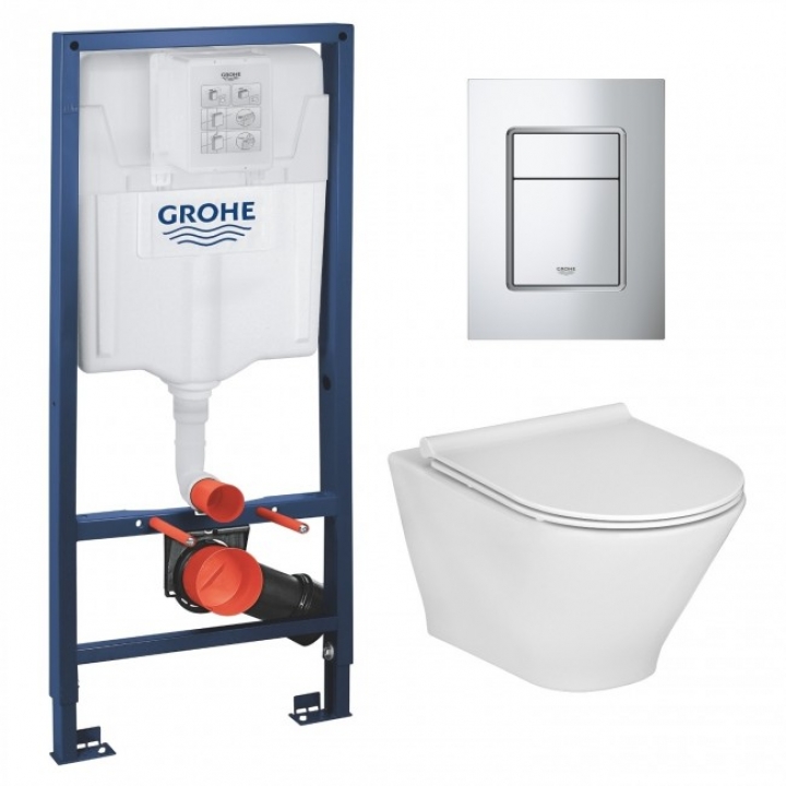 Инсталляция Grohe Rapid SL 39501000 c подвесным унитазом Roca Gap A34H0N8000