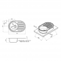 Кухонная мойка Qtap 7750 Satin 0,8 мм (QT7750SAT08)