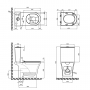 Унитаз-компакт Qtap Presto безободковый с сиденьем Soft-close QT24221217AW