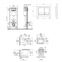 Набор Qtap инсталляция 4 в 1 с панелью смыва Nest (QT0133M425 + QT0111M06028CRM) + унитаз с сиденьем Tern QT13332141ERW