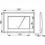 Кнопка управления AlcaPlast M170, белая 590x390x240