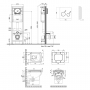 Набор Qtap инсталляция 4 в 1 с панелью смыва Nest (QT0233M370 + QT0211P01V1176W) + унитаз с сиденьем Cardinal QT0433C660HW