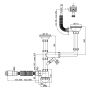 Сифон двойной для кухонной мойки Lidz (WHI) 60 05 M003 00 с отводом для стиральной машины (выход 50 мм)