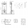 Набор Qtap инсталляция 4 в 1 с панелью смыва Nest (QT0133M425 + QT0111M11110W) + унитаз с сиденьем Crow QT05335170W