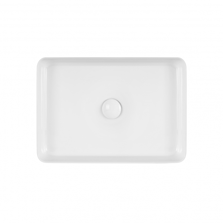 Раковина-чаша Qtap Tern 500х350х145 White с донным клапаном QT1711A055W