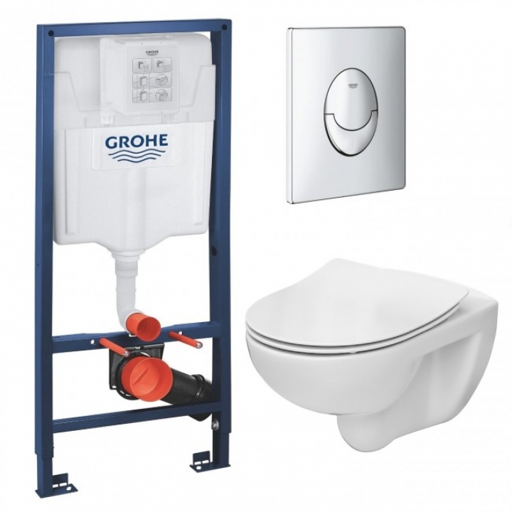 Инсталляция Grohe Rapid SL 38721001 + подвесной унитаз Roca Victoria Rimless A34H398000