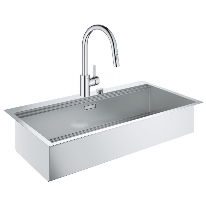 Набор Grohe мойка кухонная K800 31586SD0 + смеситель Eurosmart Cosmopolitan 31481001