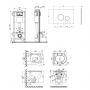 Набор Qtap инсталляция 4 в 1 с панелью смыва Nest (QT0133M425 + QT0111V1164GW) + унитаз с сиденьем Aries QT0333063ERW