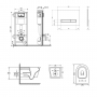 Набор Qtap инсталляция 4 в 1 с панелью смыва Nest (QT0133M425 + QT0111V1105GW) + унитаз с сиденьем Jay QT07335176W