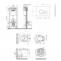 Набор Qtap инсталляция 4 в 1 с панелью смыва Nest (QT0133M425 + QT0111V1164GW) + унитаз с сиденьем Leo QT11331002ERW