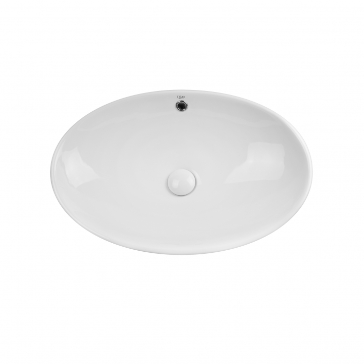 Раковина-чаша Qtap Dove 625х415х150 White с донным клапаном QT06113077W