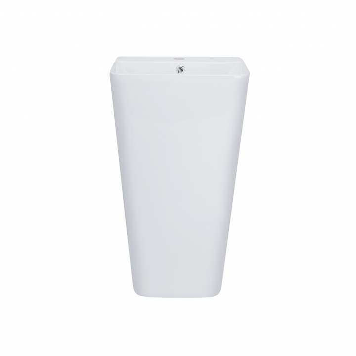 Раковина напольная моноблок Qtap Tern 440х380х830mm White с донным клапаном QT1711G302W