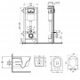 Набор Qtap инсталляция Nest QTNESTM425M11SAT + унитаз с сиденьем Swan QT16335178W