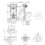 Набор инсталляция 4 в 1 Grohe Rapid SL 38722001 + унитаз с сиденьем Qtap Lark QT0331159W