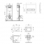 Набор Qtap инсталляция 4 в 1 с панелью смыва Nest (QT0133M425 + QT0111M08V1384W) + унитаз с сиденьем Presto QT24332615EW