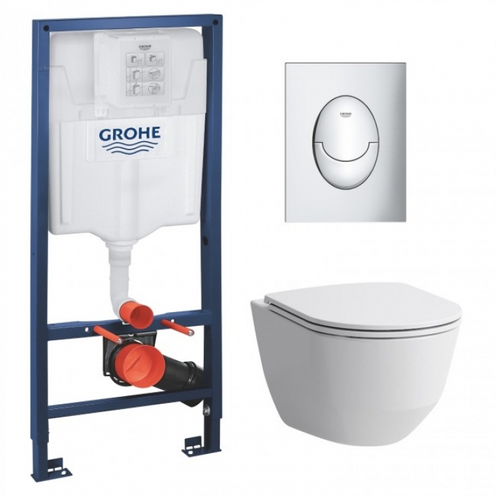 Инсталляция Grohe Rapid SL 39503000 c подвесным унитазом Laufen Pro Rimless H8669570000001